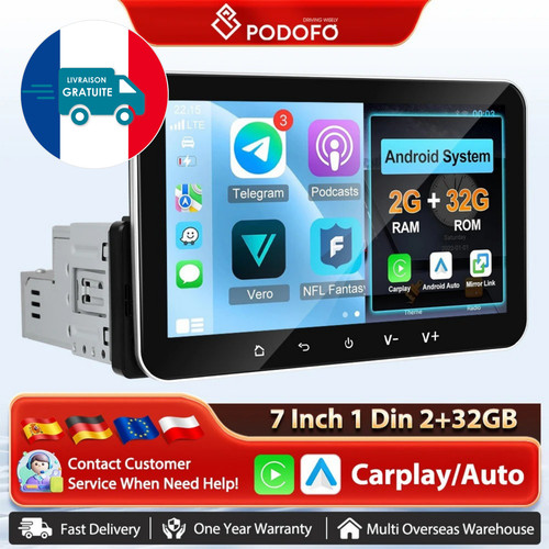 Autoradio android carplay - autoradio, 7"